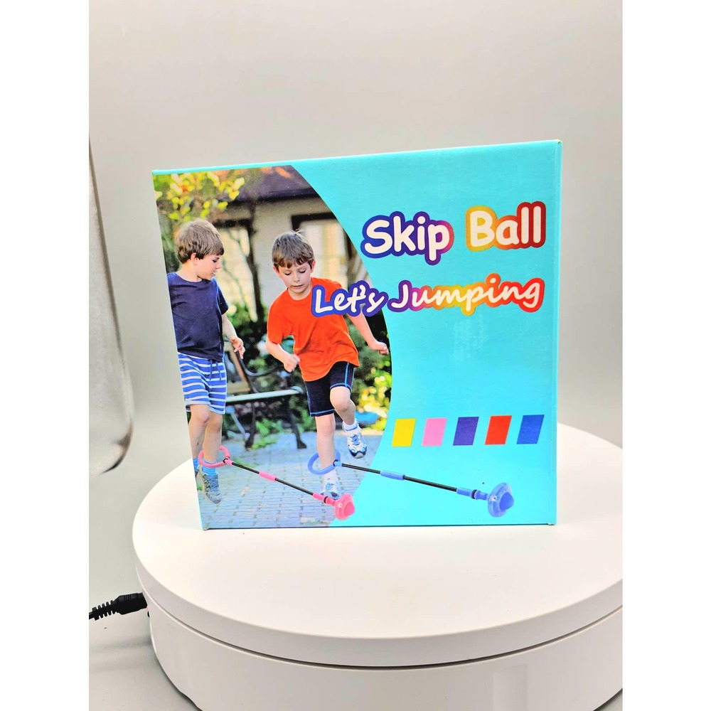 Kids Skip Ball,Foldable Ankle Skip It Ball Flashing Jumping Ring Colorful Sport